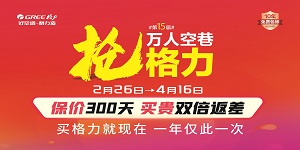 2024万人空巷抢格力,保价300天,买贵双倍返差价,错过等一年